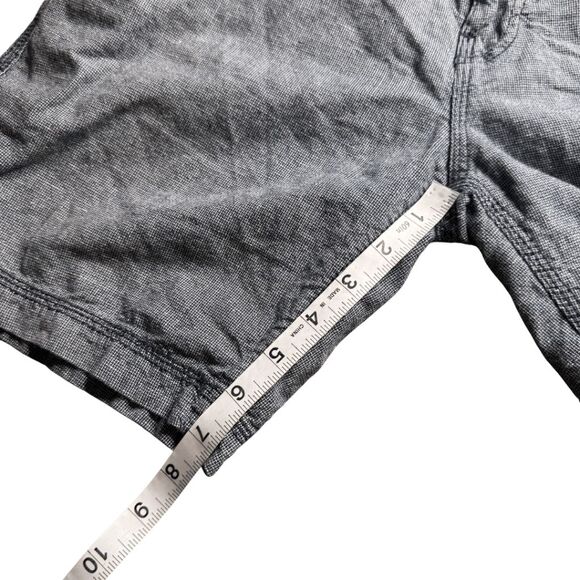 Onia Men's Flat Front Geometric Print Linen Blend Chino Shorts Navy Blue Size 32 - Picture 7 of 8